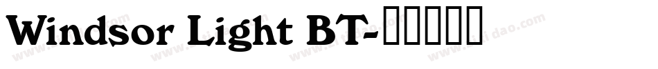 Windsor Light BT字体转换